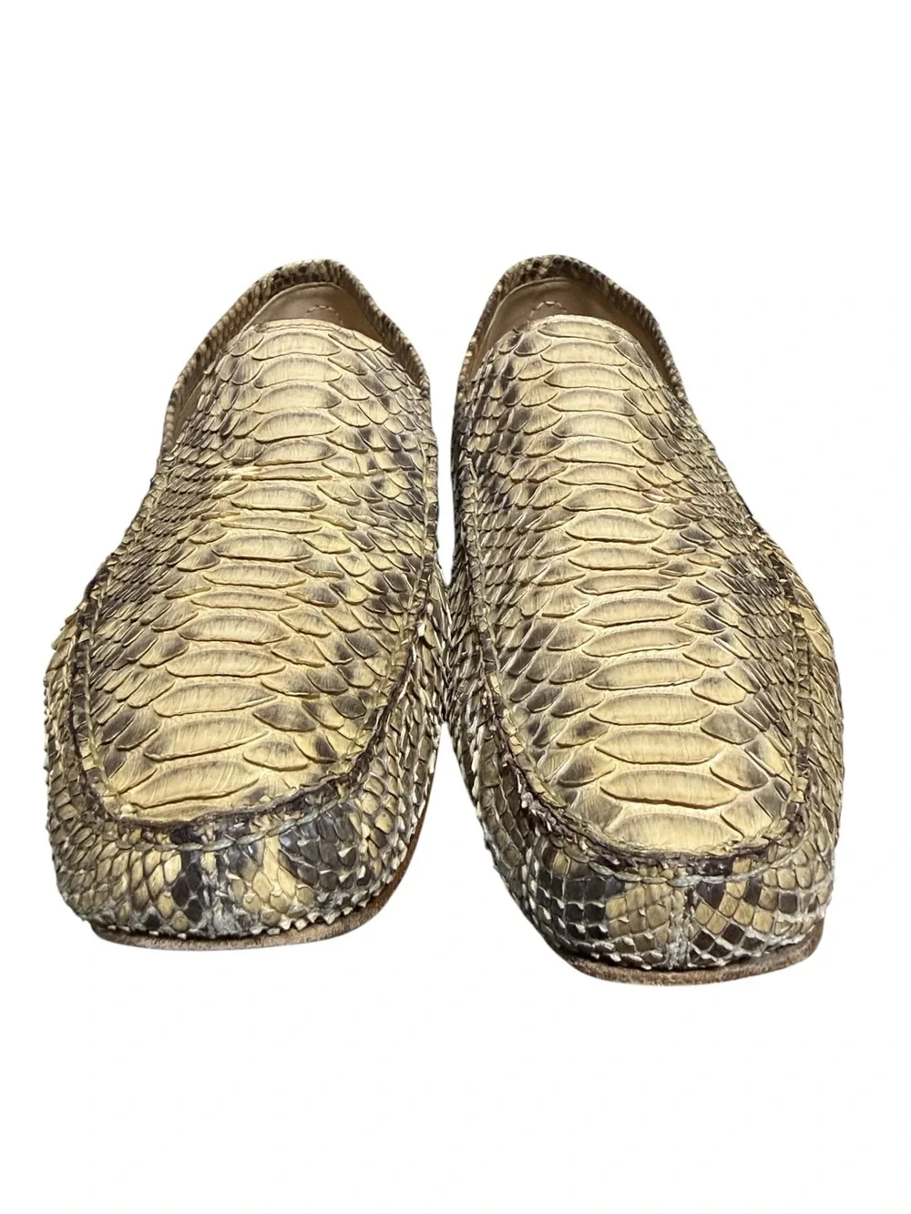 Rodney P. Hunt Genuine Python Driving Loafers Size UK13 U.S. 14